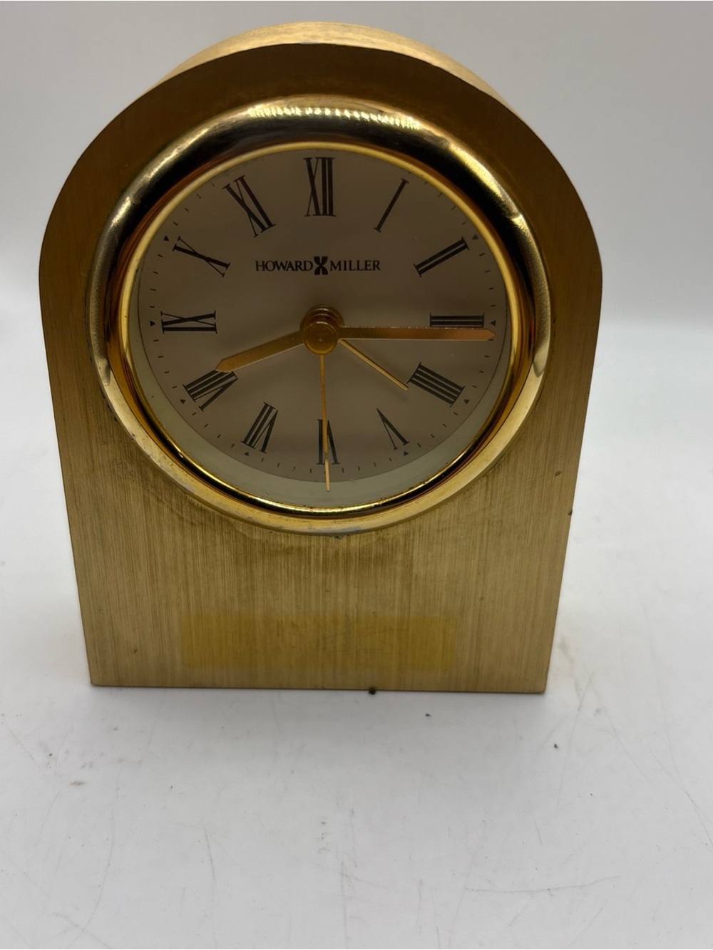Howard Miller 645-289 San Francisco Solid Aluminum Alarm Clock Brass Gold Finish